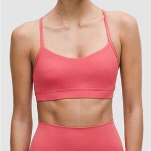 Coral lululemon Flow Y Nulu Bra Size 12
